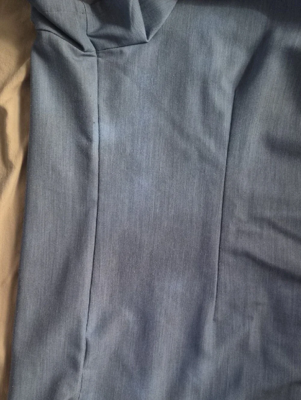Figs Heathered Indigo Scrub Set with Neon Yellow Drawstring